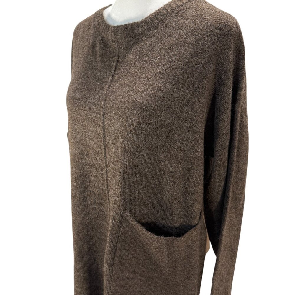 NWT Brown Knit Sweater Dress with Pocket – Size M